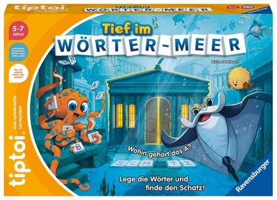 Ravensburger tiptoi 00103 Tief im Wörter-Meer, Spiel für Kinder von 5-7 Jahren, für 1-4 Spieler