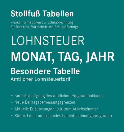 Tabelle, Lohnsteuer 2024, Monat, Tag, Jahr