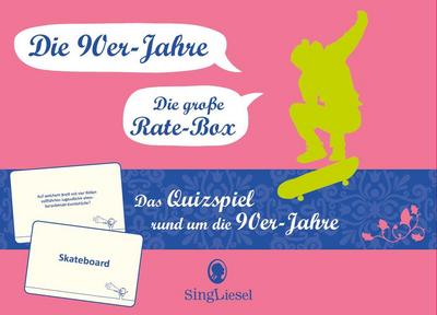 Das große 90er-Jahre-Quiz. Das Spiel für Senioren rund um die 90er Jahre. Spiele-Box mit 100 Karten