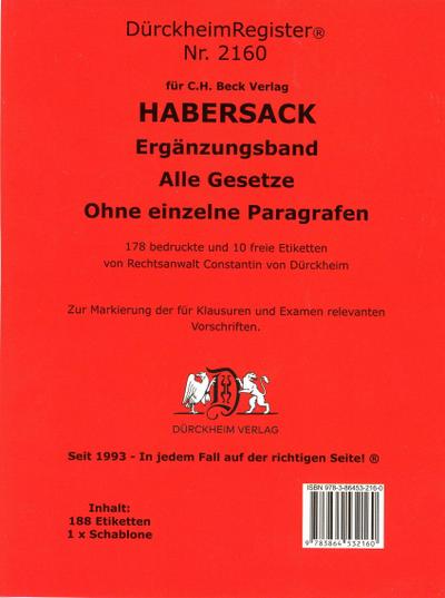 DürckheimRegister® Ergänzungsband alleGesetze