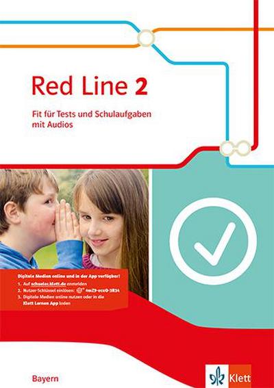 Red Line 2. Klasse 6.  Ausgabe Bayern. Fit für Tests und Schulaufgaben mit Audios online