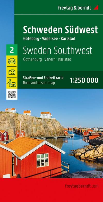 Schweden Südwest, Straßen- und Freizeitkarte 1:250.000, freytag & berndt