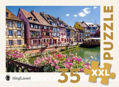 Demenz-Puzzle: Colmar. Das Demenz-Puzzle-Spiel mit 35 Puzzle-Teilen im XXL-Format.