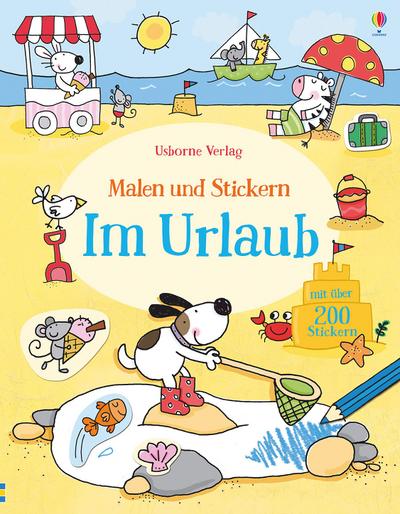 Malen und Stickern: Im Urlaub