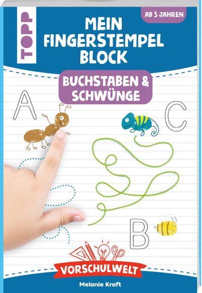 Vorschulwelt - Mein Fingerstempelblock Buchstaben und Schwünge