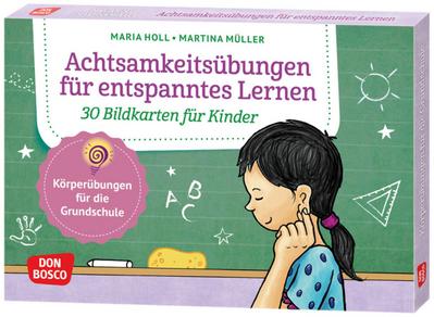 Achtsamkeitsübungen für entspanntes Lernen. 30 Bildkarten für Kinder