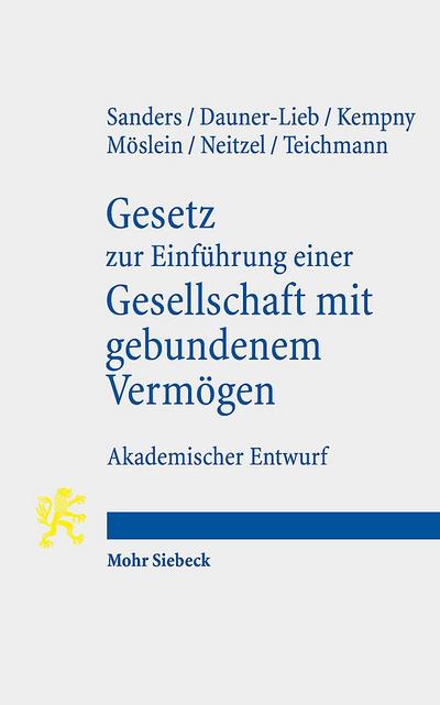 Gesetz zur Einführung einer Gesellschaft mit gebundenem Vermögen