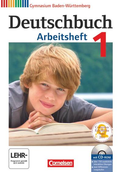 Deutschbuch 1: 5. Schuljahr. Arbeitsheft mit Lösungen und Übungs-CD-ROM.  Gymnasium Baden-Württemberg