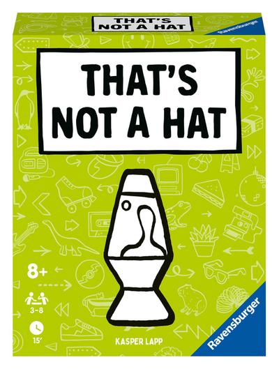 Ravensburger - 22589 - That’s not a hat - Pop Culture - Partyspiel, Kartenspiel für 3-8 Personen, lustige Unterhaltung ab 8 Jahren