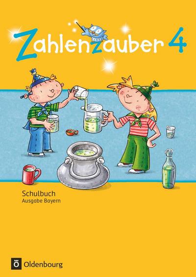 Zahlenzauber 4. Ausgabe Bayern (Neuausgabe). Schülerbuch mit Kartonbeilagen