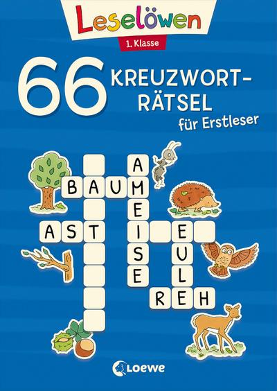 66 Kreuzworträtsel für Erstleser - 1. Klasse (Blau)