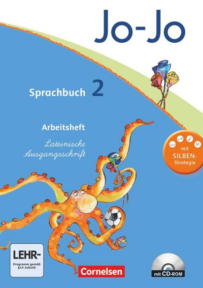 Jo-Jo Sprachbuch - Aktuelle allgemeine Ausgabe. 2. Schuljahr - Arbeitsheft in Lateinischer Ausgangsschrift mit CD-ROM