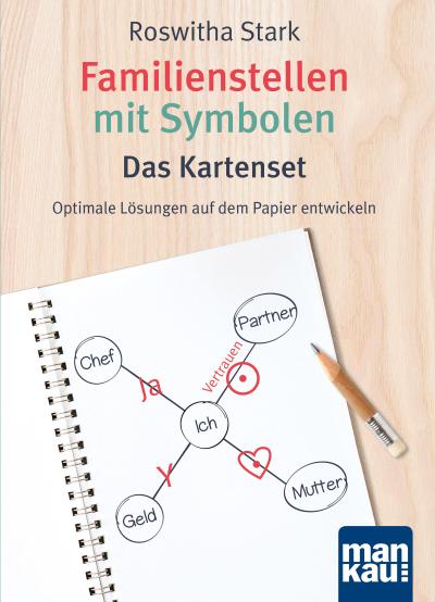 Familienstellen mit Symbolen. Das Kartenset