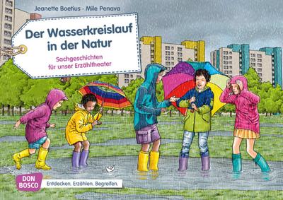 Der Wasserkreislauf in der Natur. Kamishibai Bildkartenset.