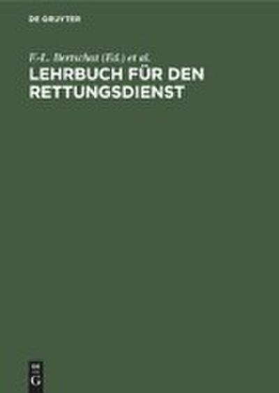 Lehrbuch für den Rettungsdienst